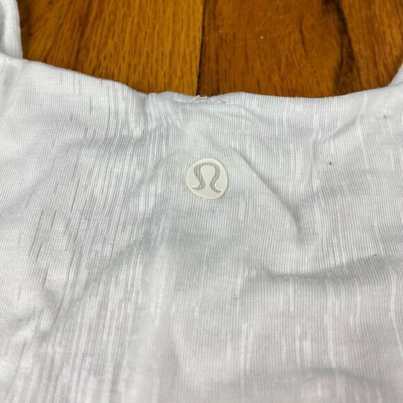 Lululemon Ivory Cotton Thin Flow Tank Size 8 - Picture 7 of 7